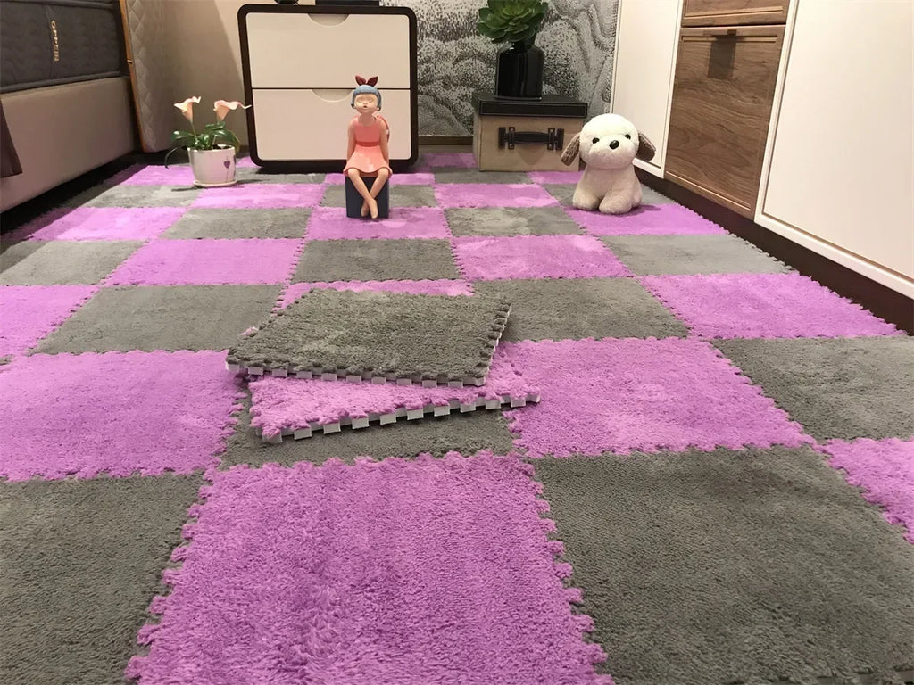 CloudTiles Interlocking Puzzle Carpet Pieces