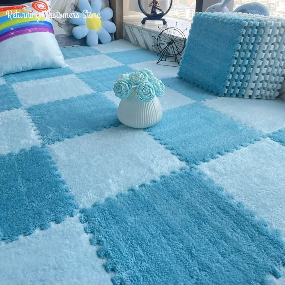 CloudTiles Interlocking Puzzle Carpet Pieces
