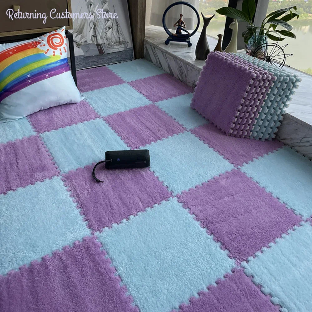 CloudTiles Interlocking Puzzle Carpet Pieces