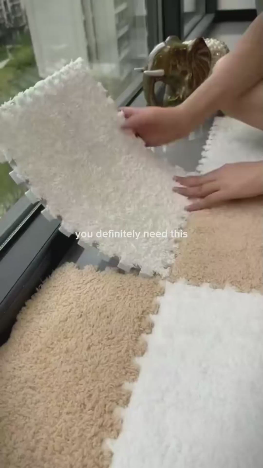 CloudTiles Interlocking Puzzle Carpet Pieces