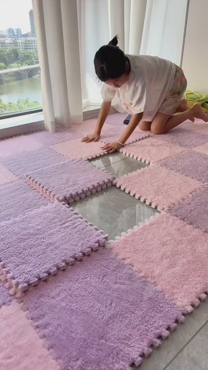 CloudTiles Interlocking Puzzle Carpet Pieces